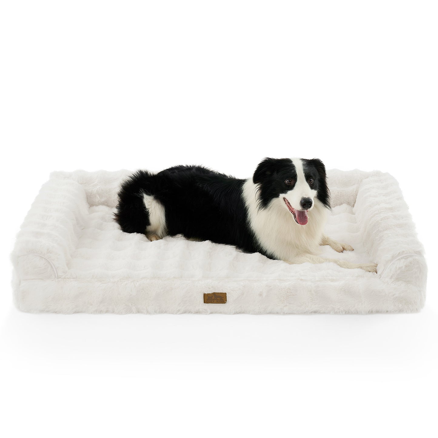 U-Shaped Bubble Faux Fur Orthopedic Dog Bed