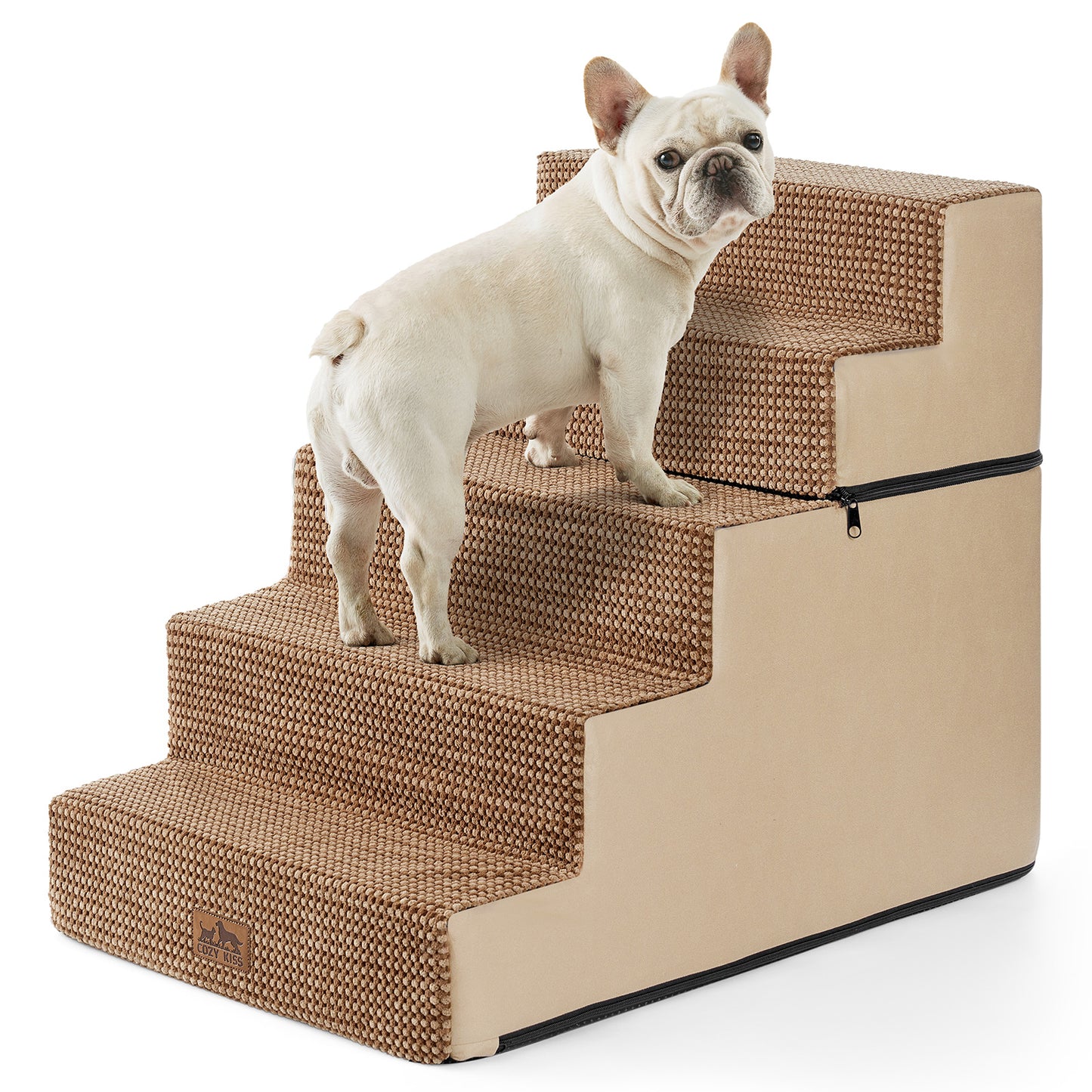 Foam Pet Stairs with Removable Right-Angle Design 5-step