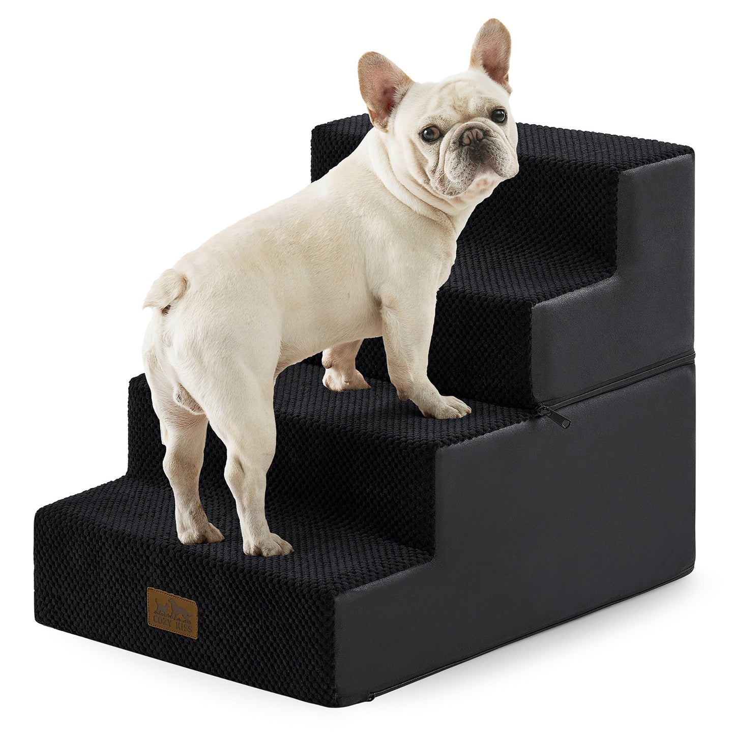 Foam Pet Stairs with Removable Right-Angle Design 4-step