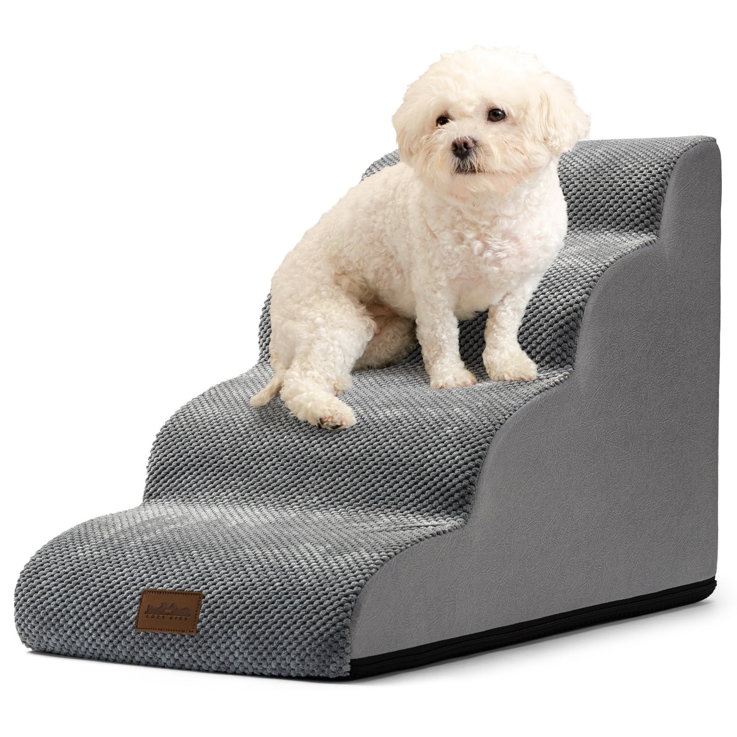 Curved Foam Pet Stairs 4-Step