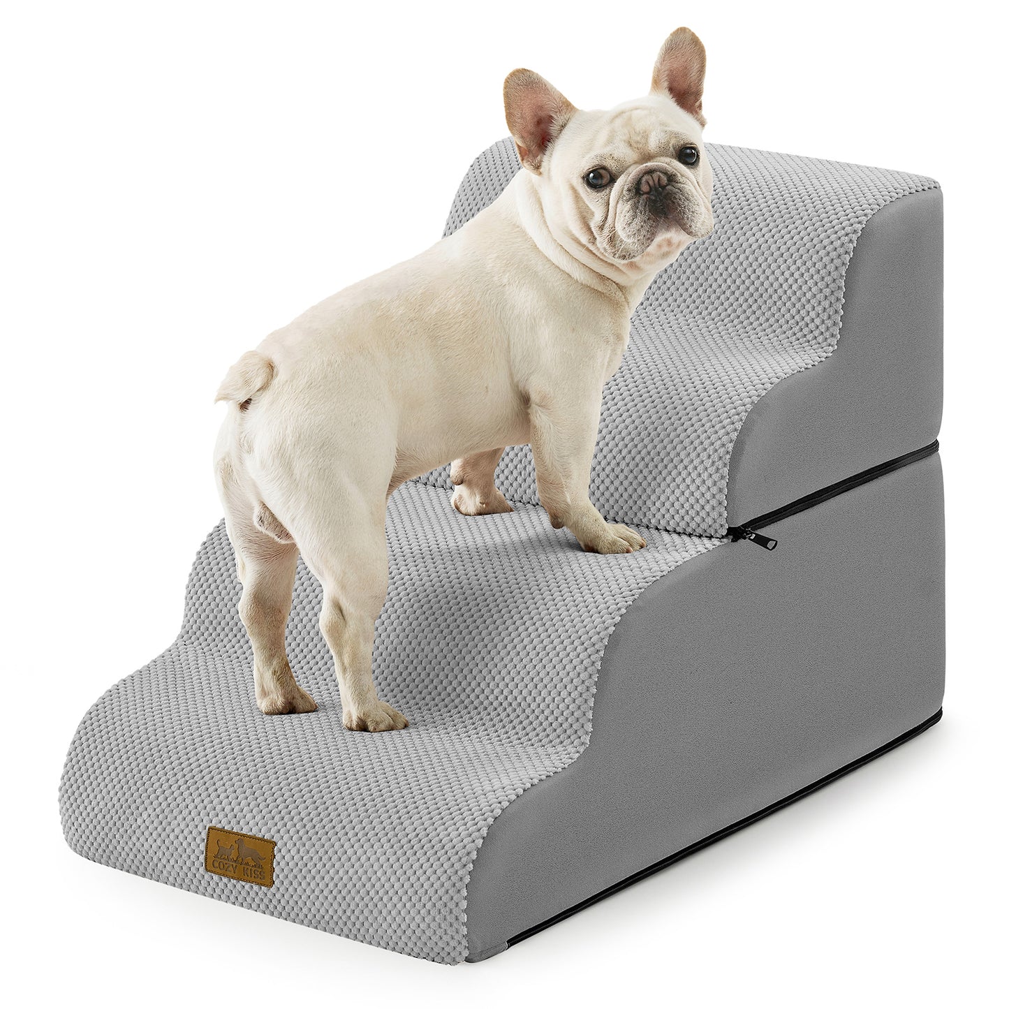 Foam Pet Stairs with Removable Curved Design