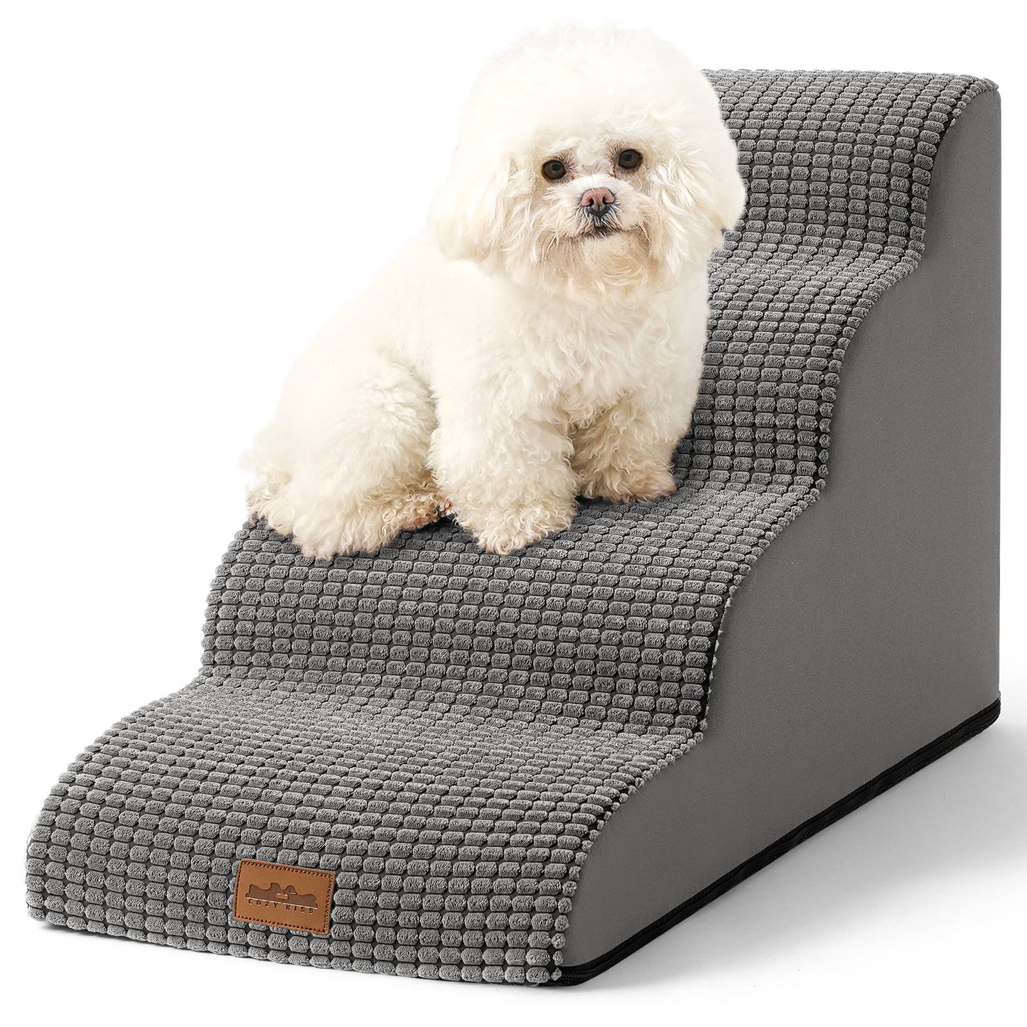 Curved Foam Pet Stairs 4-Step