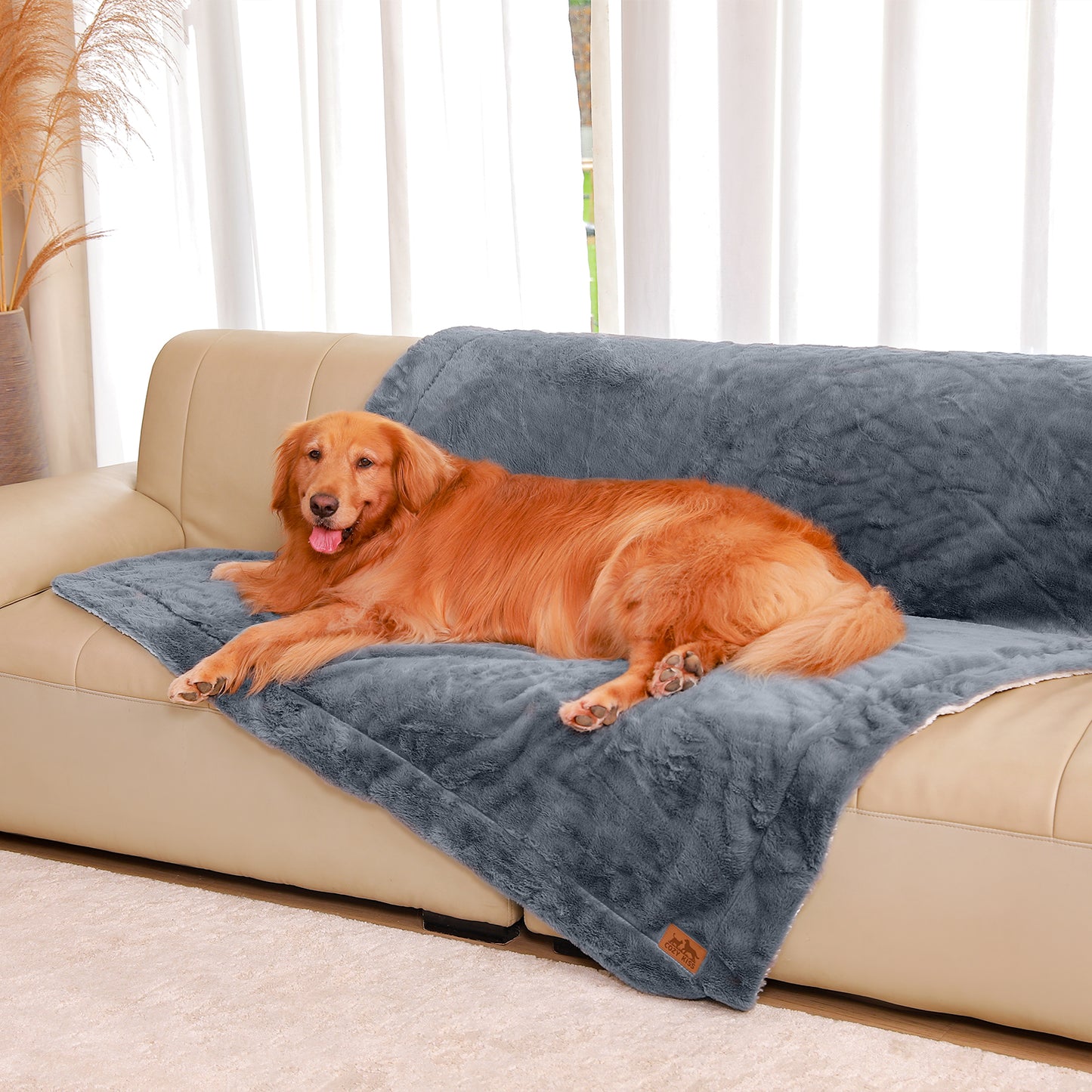 Grey Faux Fur Blanket