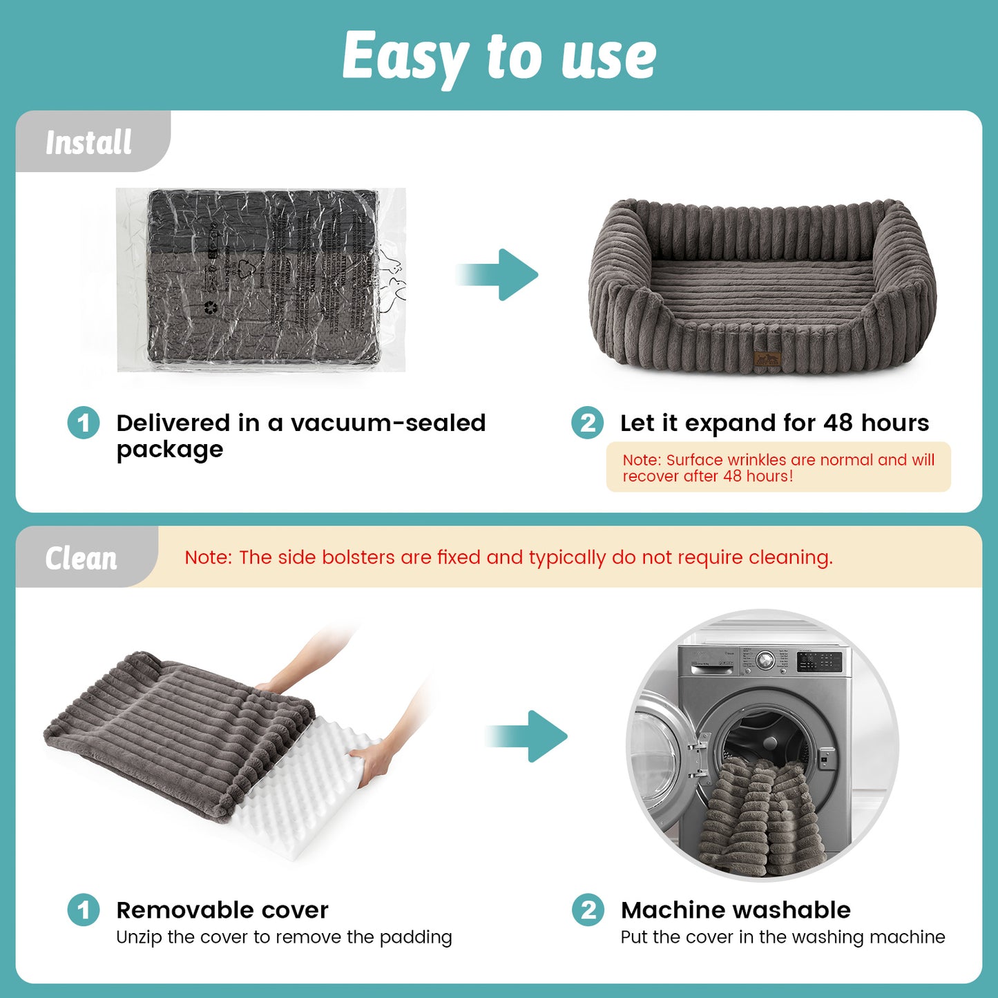 Faux Fur Orthopedic Pet Bed