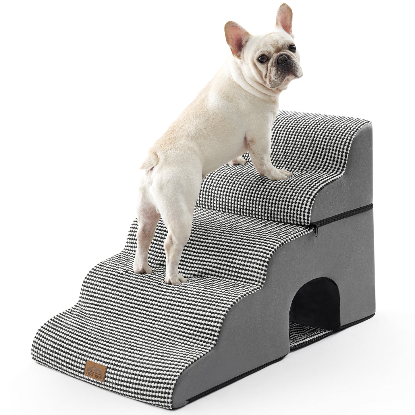 Wide Pet Stairs with Tunnel 5-Step