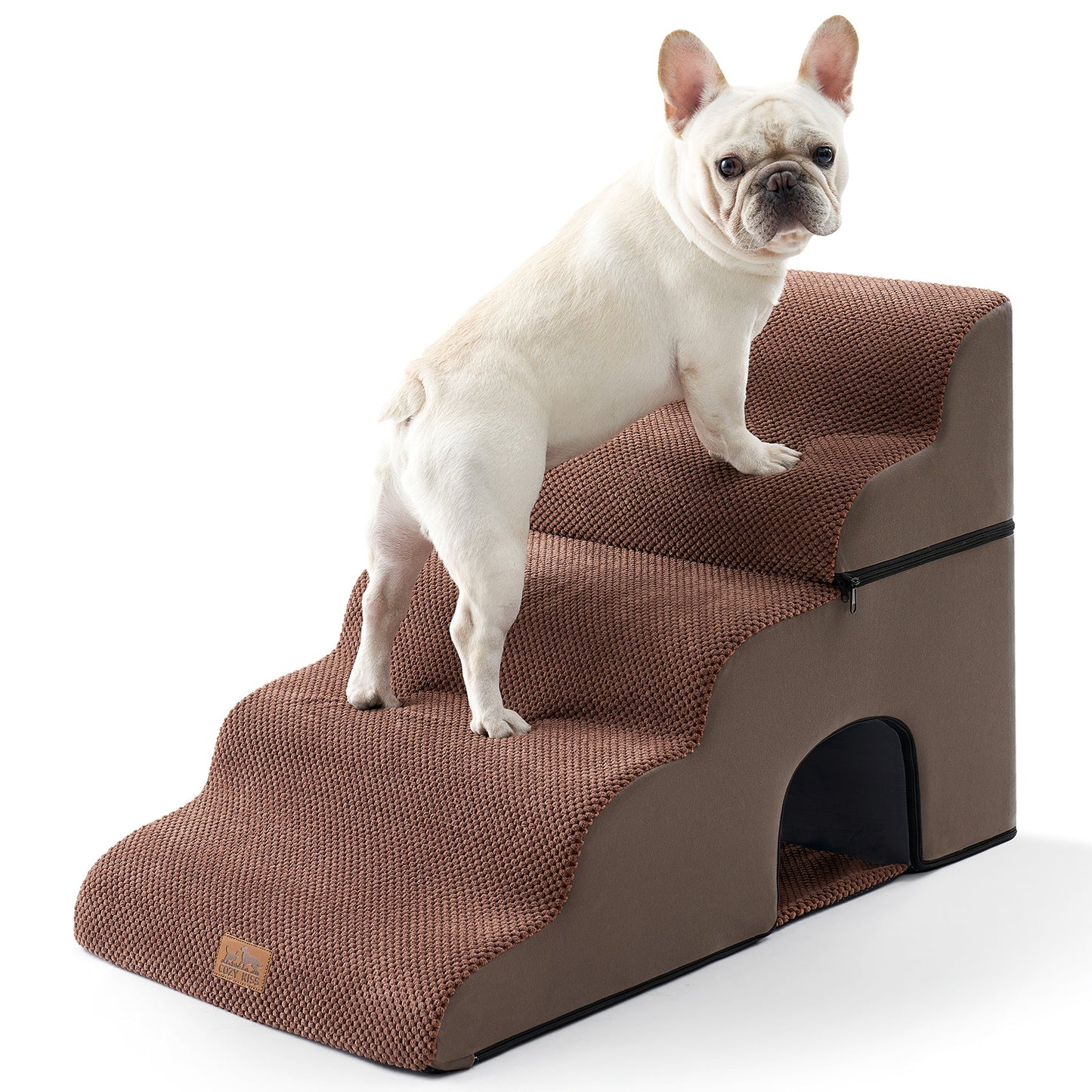 Wide Pet Stairs with Tunnel 5-Step