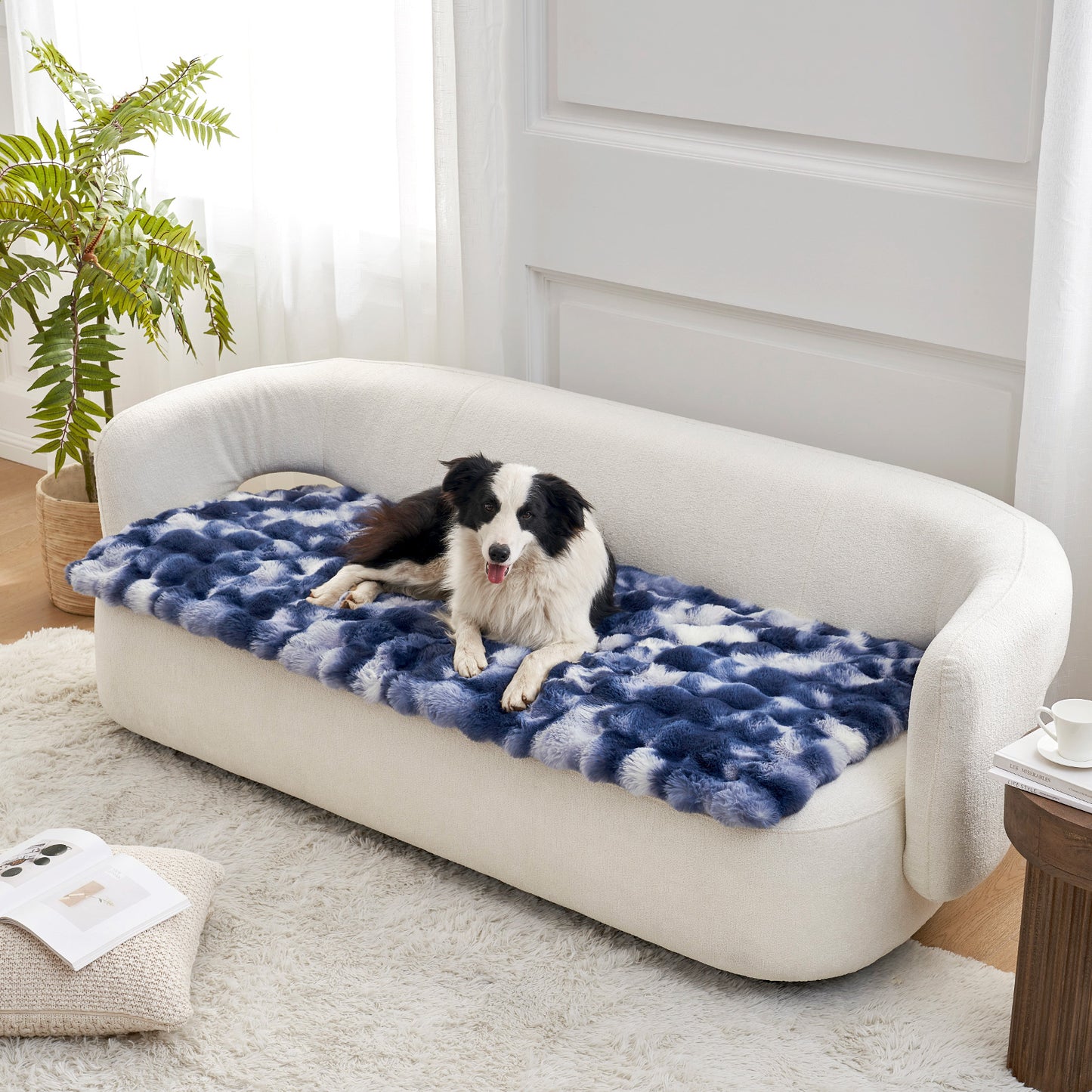 Tie-Dye Faux Fur Couch Cover
