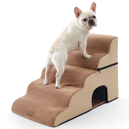 Wide Pet Stairs with Tunnel 5-Step