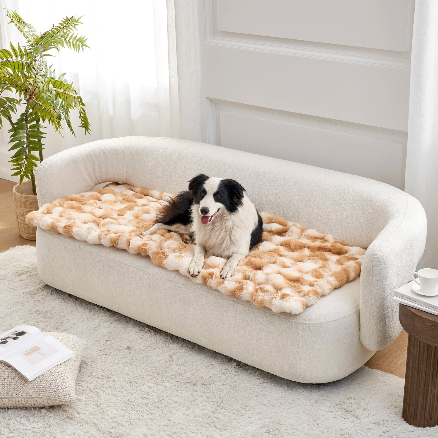 Tie-Dye Faux Fur Couch Cover