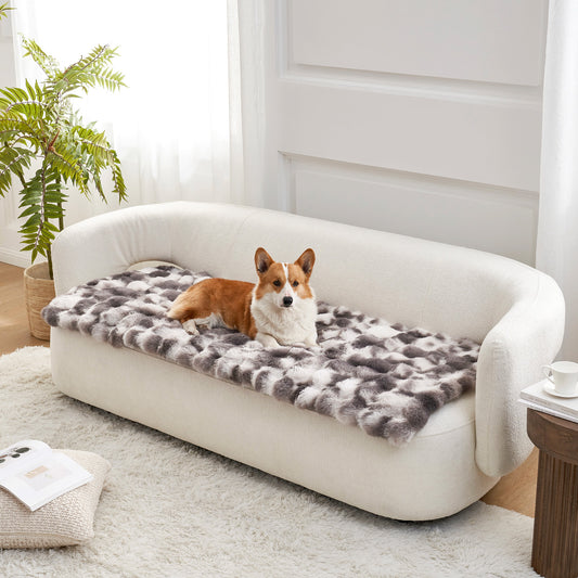 Tie-Dye Faux Fur Couch Cover