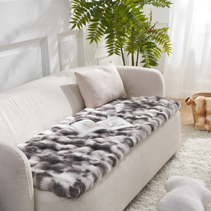 Tie-Dye Faux Fur Couch Cover