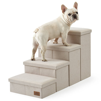 Wide Storage Pet Stairs 4-Step