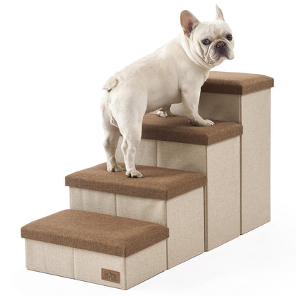 Wide Storage Pet Stairs 4-Step