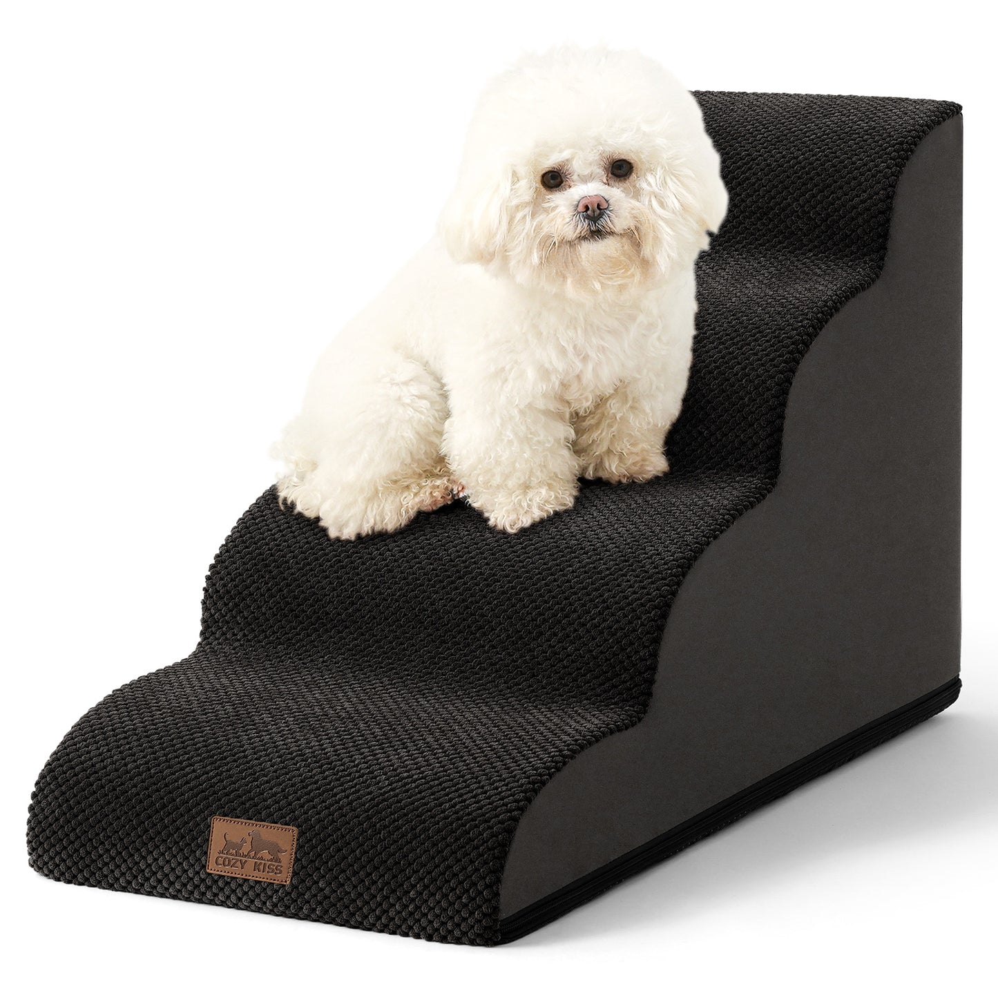 Curved Foam Pet Stairs 4-Step