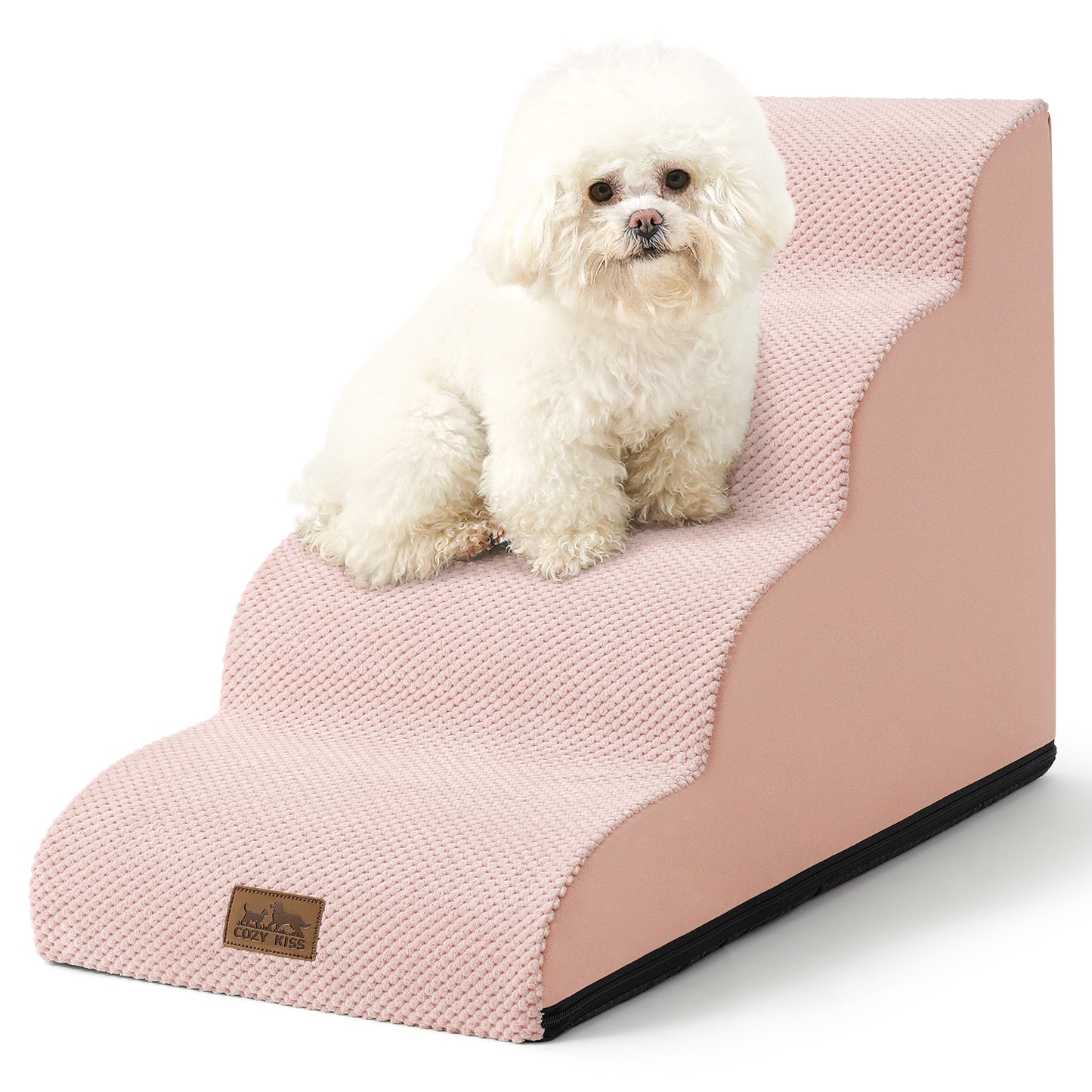 Curved Foam Pet Stairs 4-Step