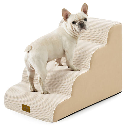 Widen Curved Foam Pet Stairs 4-Step