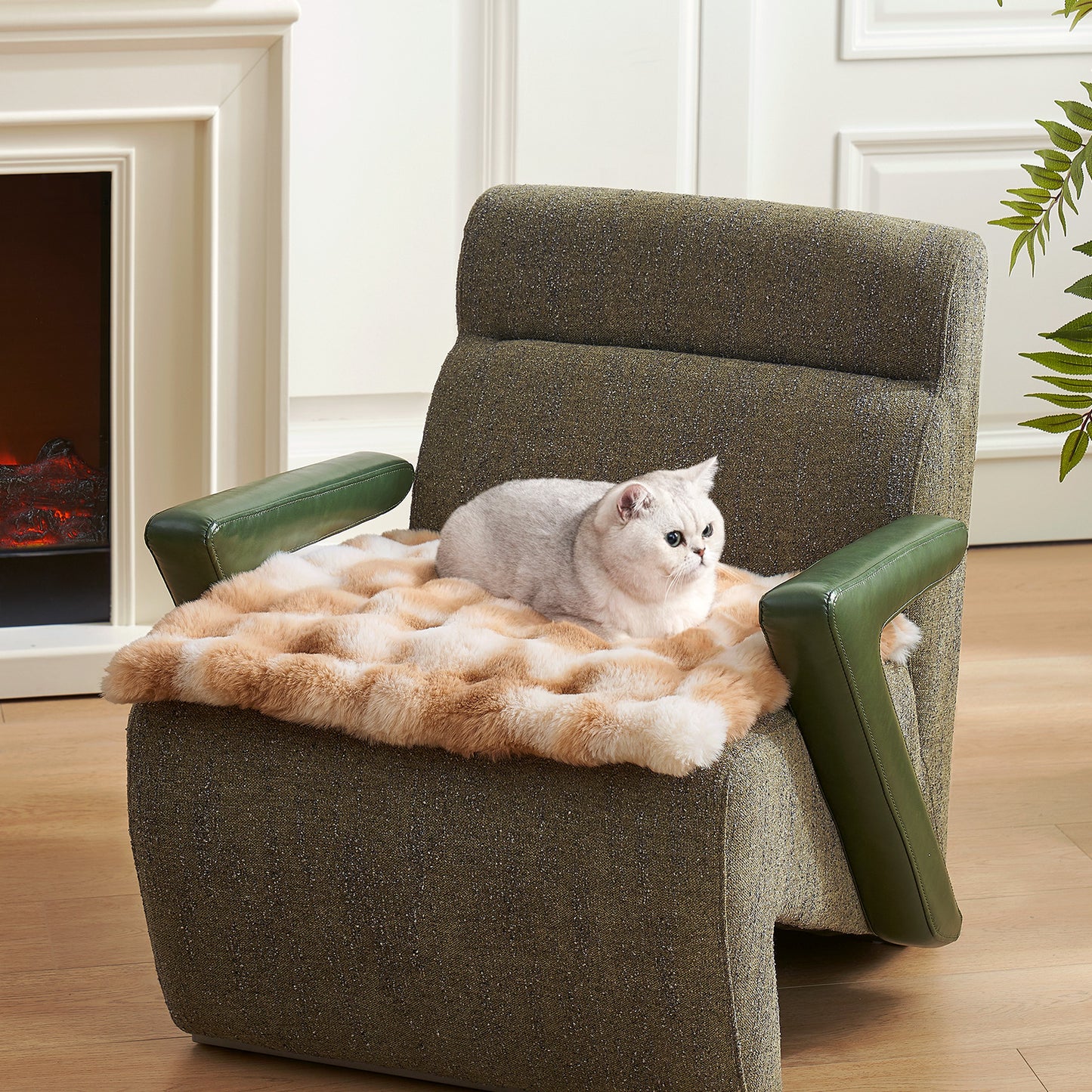 Tie-Dye Faux Fur Couch Cover
