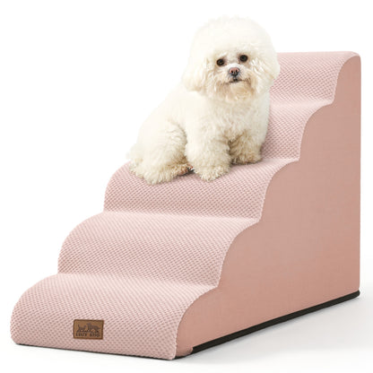 Curved Foam Pet Stairs 5-Step