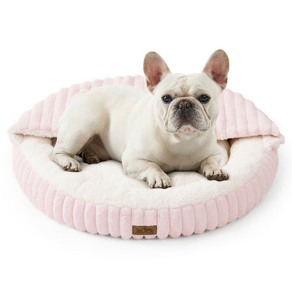 Pet Bed with Hooded Blanket