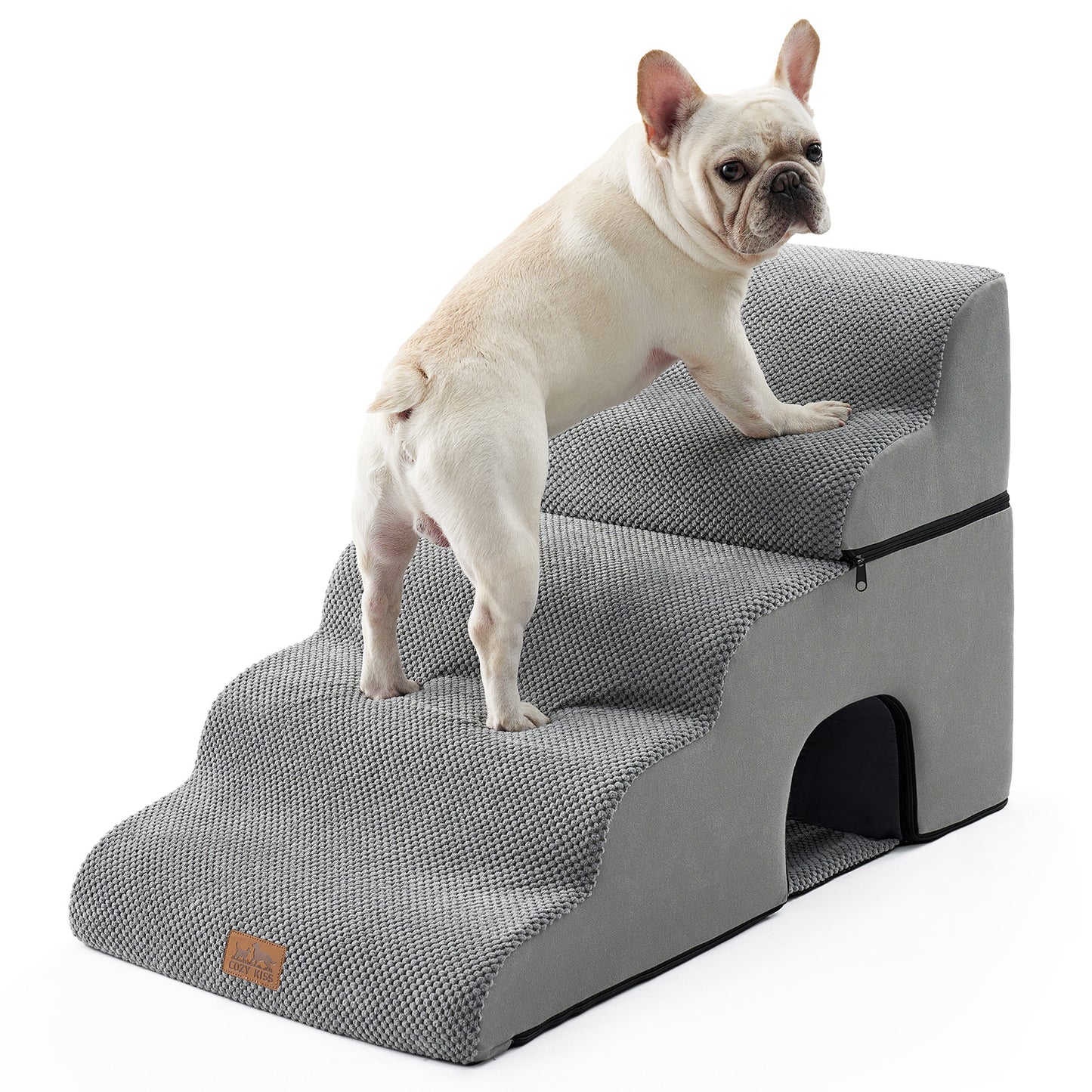 Wide Pet Stairs with Tunnel 5-Step