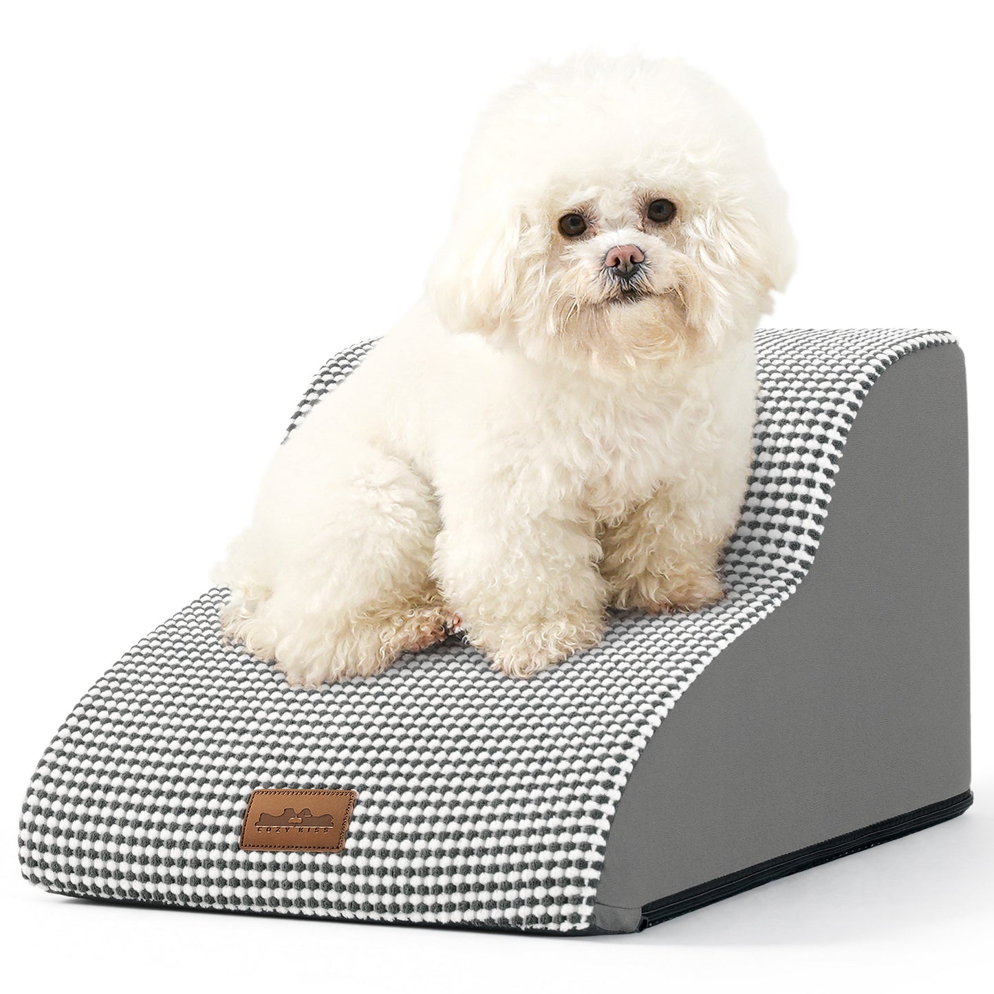 Curved Foam Pet Stairs 2-Step