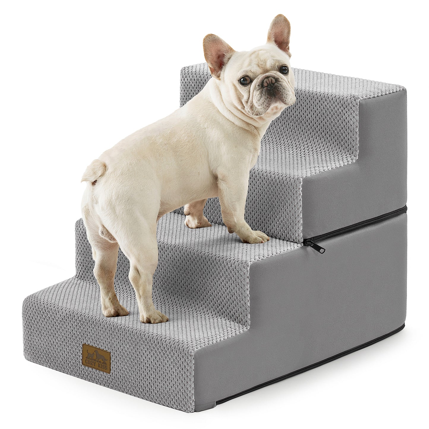 Foam Pet Stairs with Removable Right-Angle Design 4-step