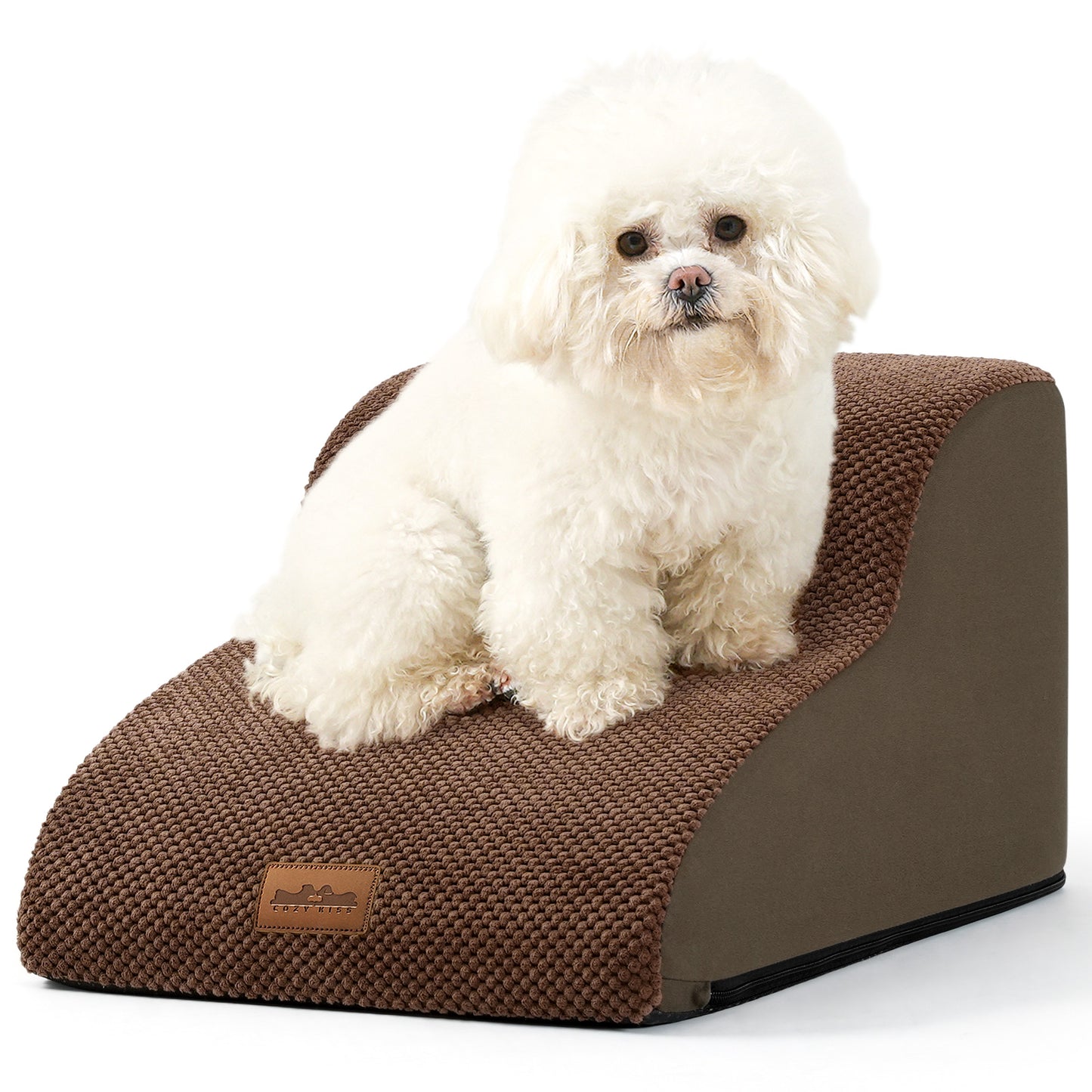 Curved Foam Pet Stairs 2-Step