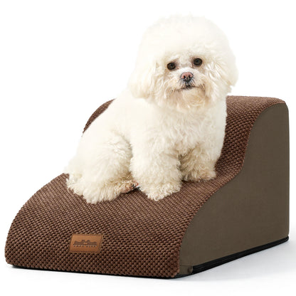 Curved Foam Pet Stairs 2-Step