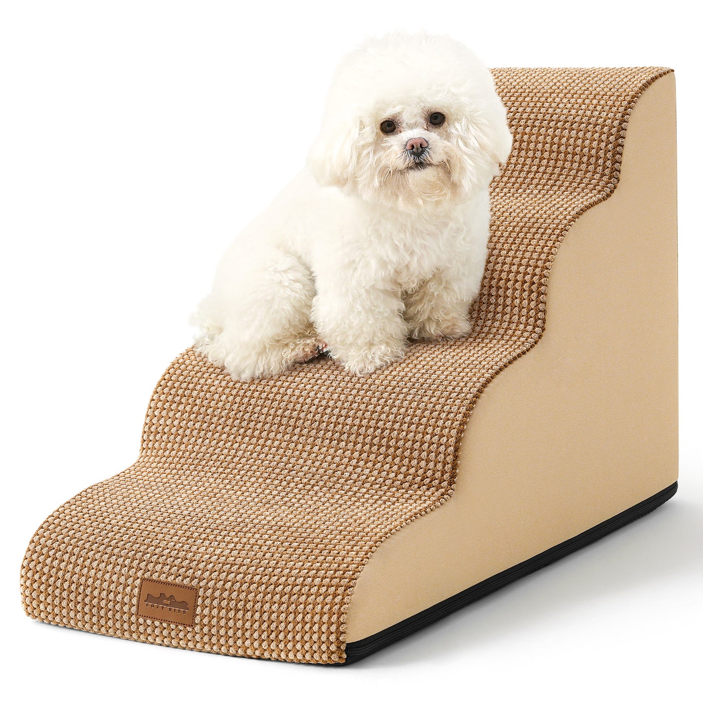 Curved Foam Pet Stairs 4-Step