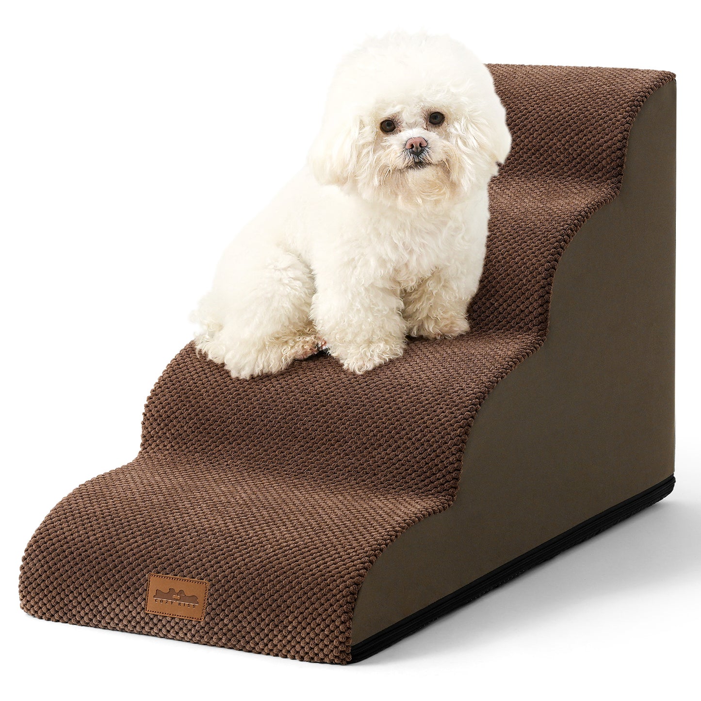 Curved Foam Pet Stairs 4-Step