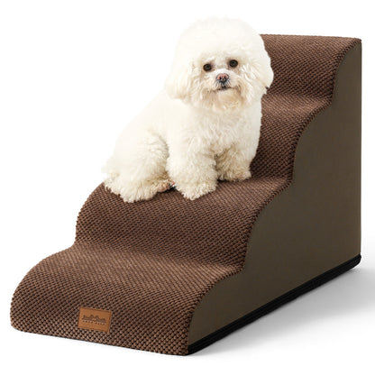 Curved Foam Pet Stairs 4-Step