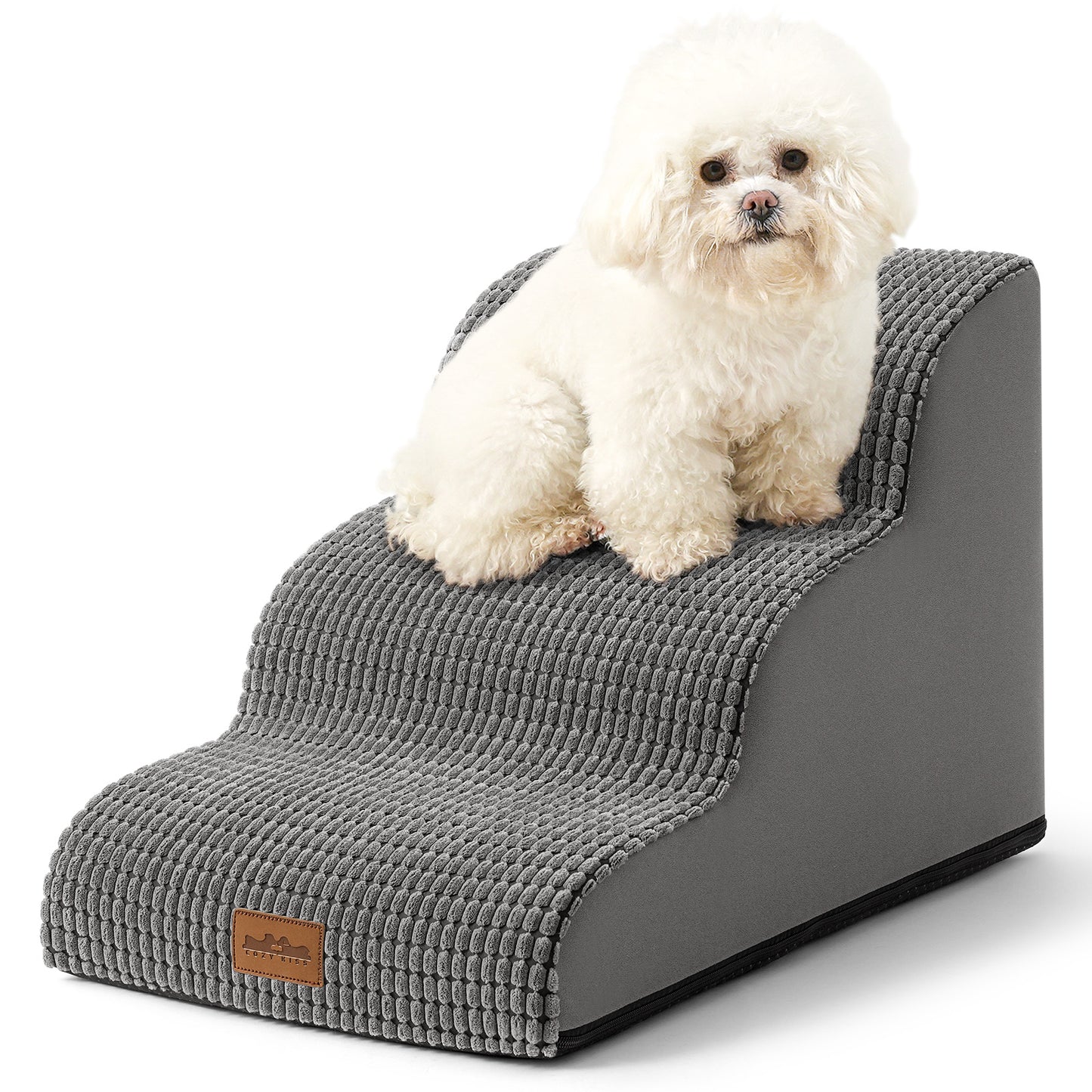 Curved Foam Pet Stairs 3-Step