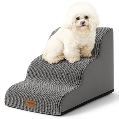 Curved Foam Pet Stairs 3-Step