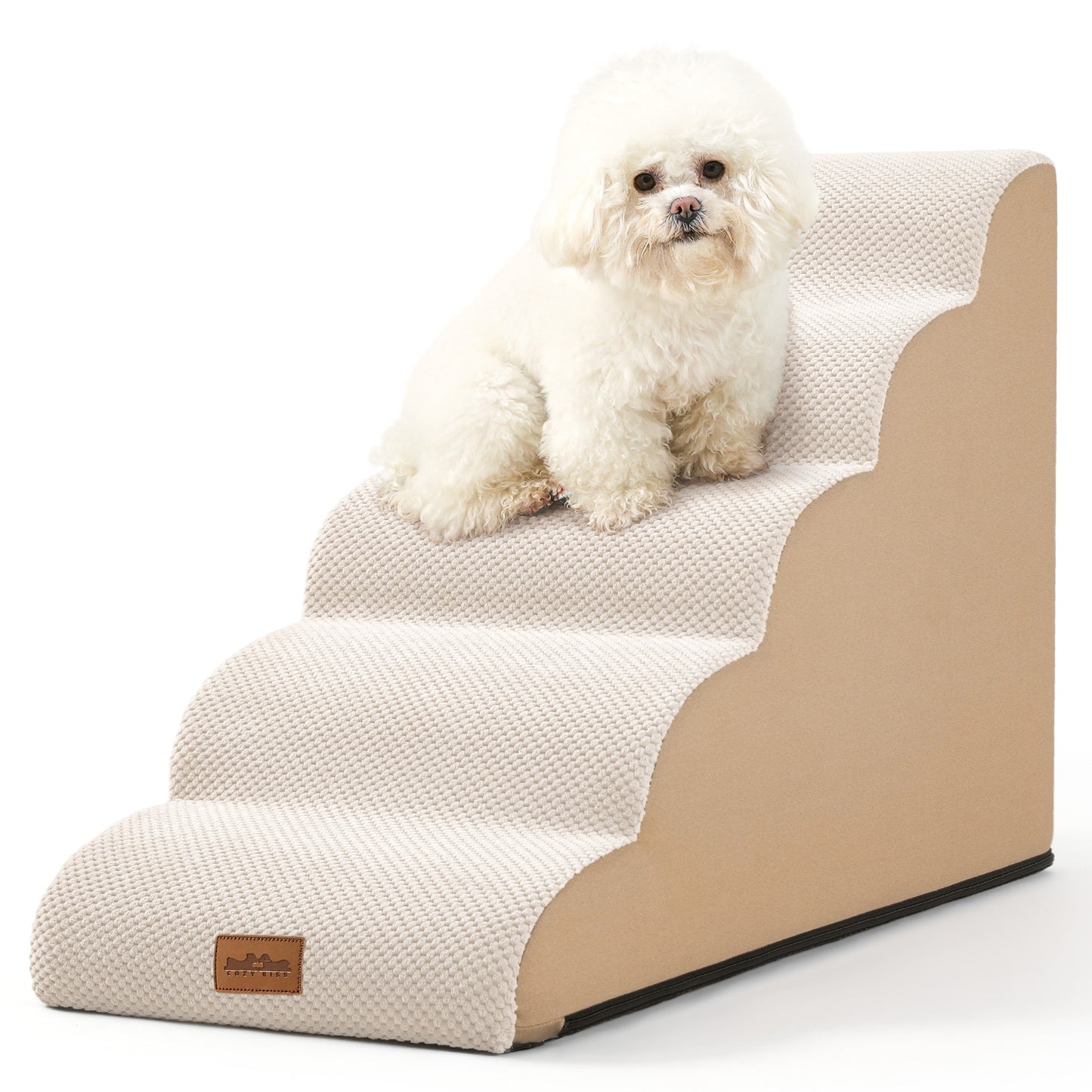 Curved Foam Pet Stairs 5-Step