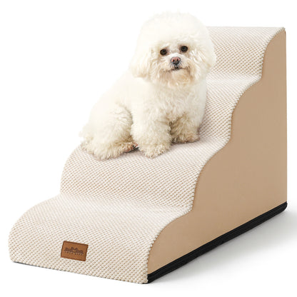 Curved Foam Pet Stairs 4-Step