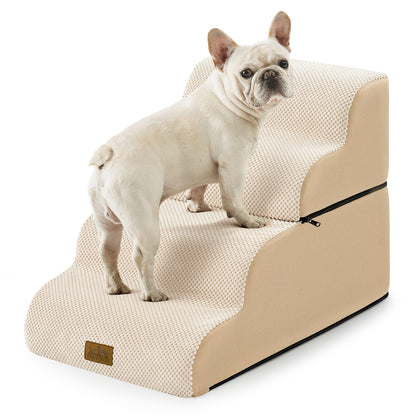 Foam Pet Stairs with Removable Curved Design