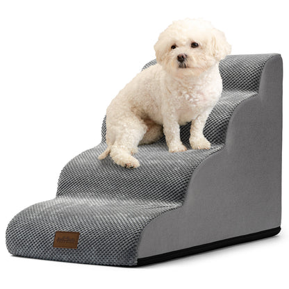 Curved Foam Pet Stairs 4-Step