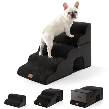 Wide Pet Stairs with Tunnel 5-Step
