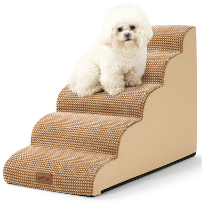 Curved Foam Pet Stairs 5-Step