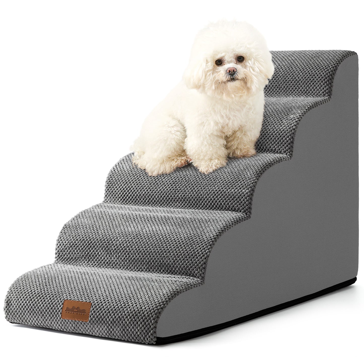 Curved Foam Pet Stairs 5-Step