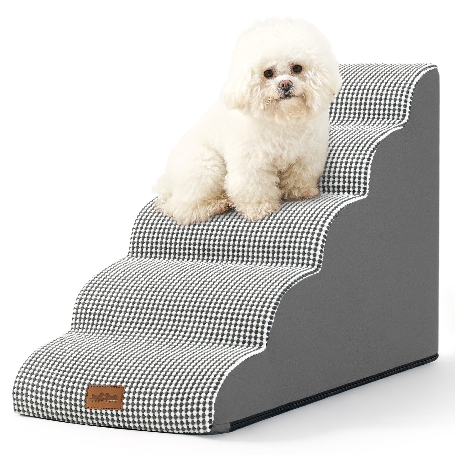 Curved Foam Pet Stairs 5-Step