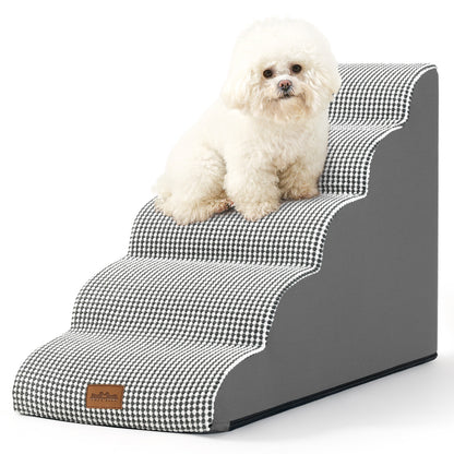Curved Foam Pet Stairs 5-Step