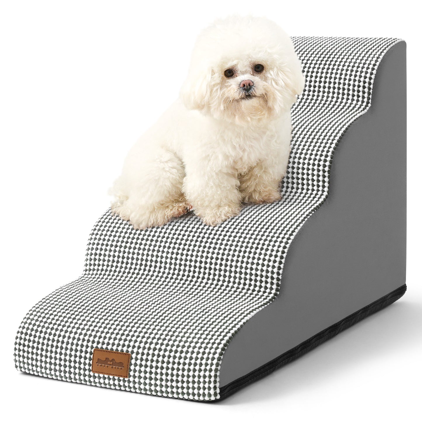 Curved Foam Pet Stairs 4-Step