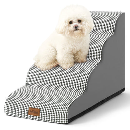 Curved Foam Pet Stairs 4-Step