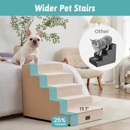 Right-Angle Foam Pet Stairs 5-Step