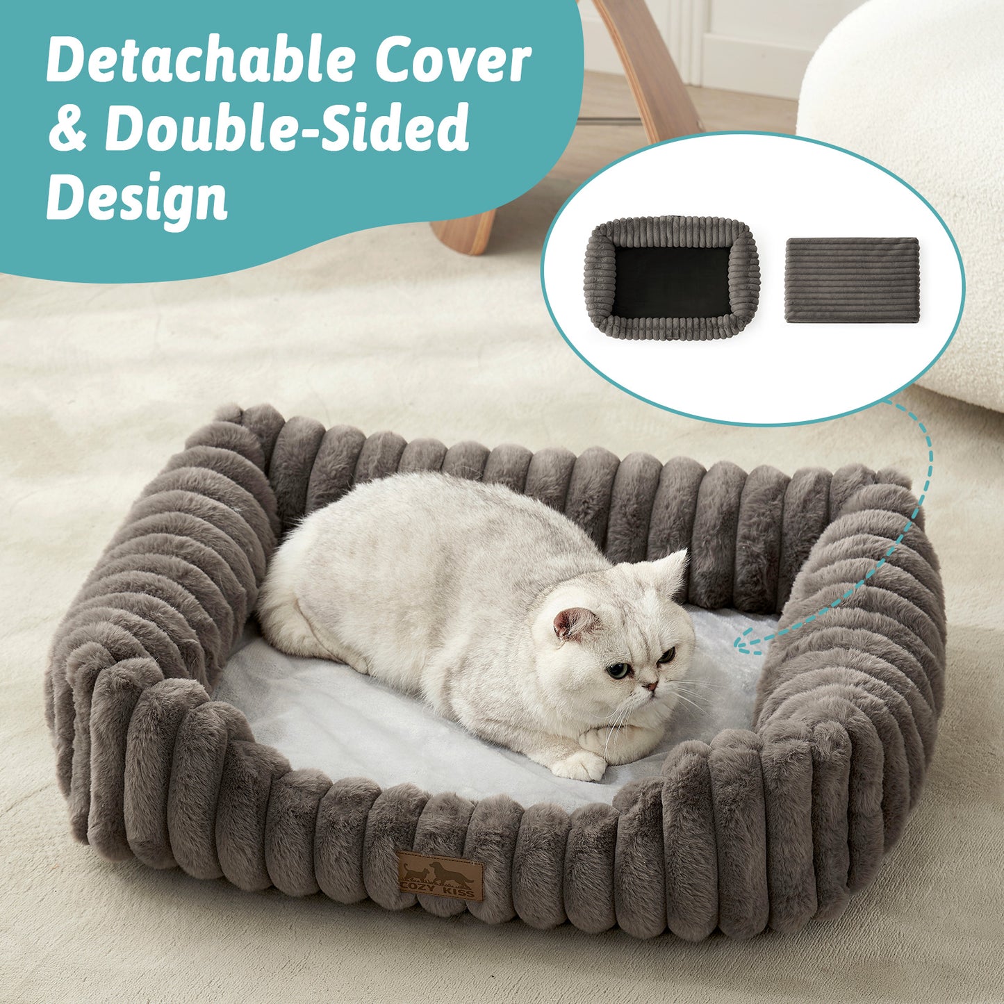 Faux Fur Orthopedic Pet Bed