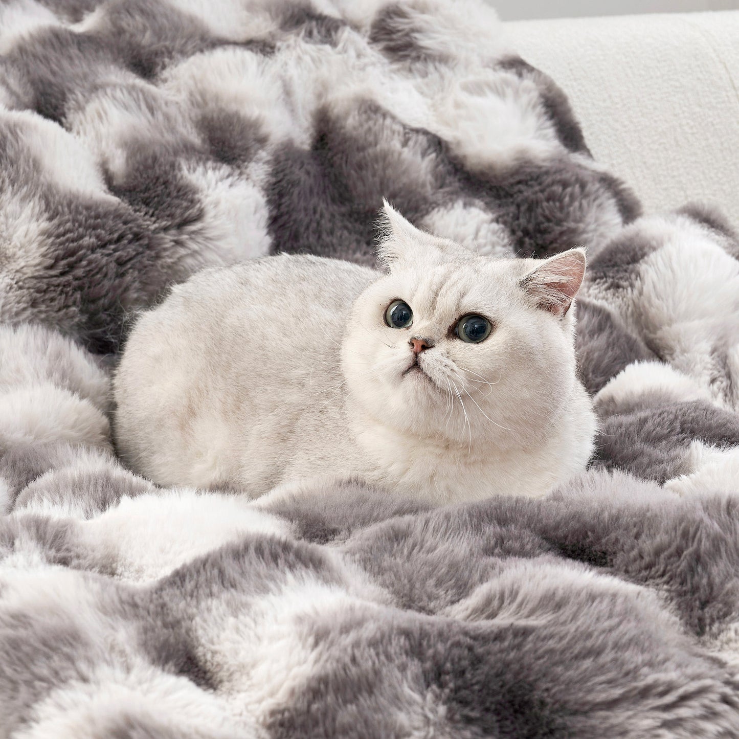 Tie-Dye Faux Fur Couch Cover