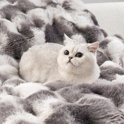 Tie-Dye Faux Fur Couch Cover