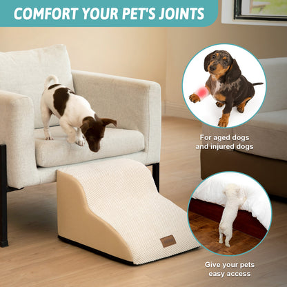 Curved Foam Pet Stairs 2-Step