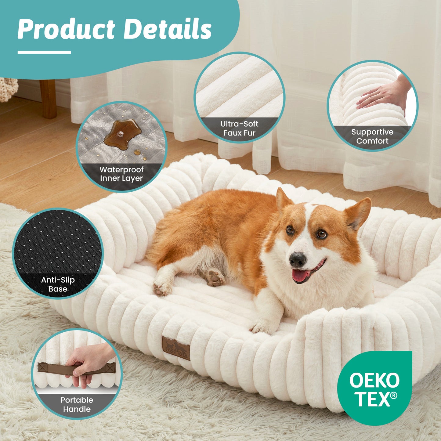 Faux Fur Orthopedic Pet Bed